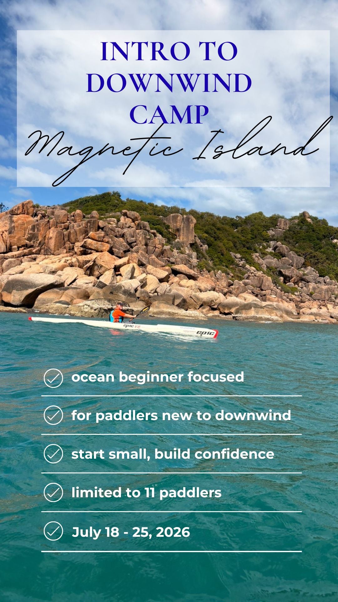MAGNETIC ISLAND - INTRO TO DOWNWIND CAMP JULY 2026