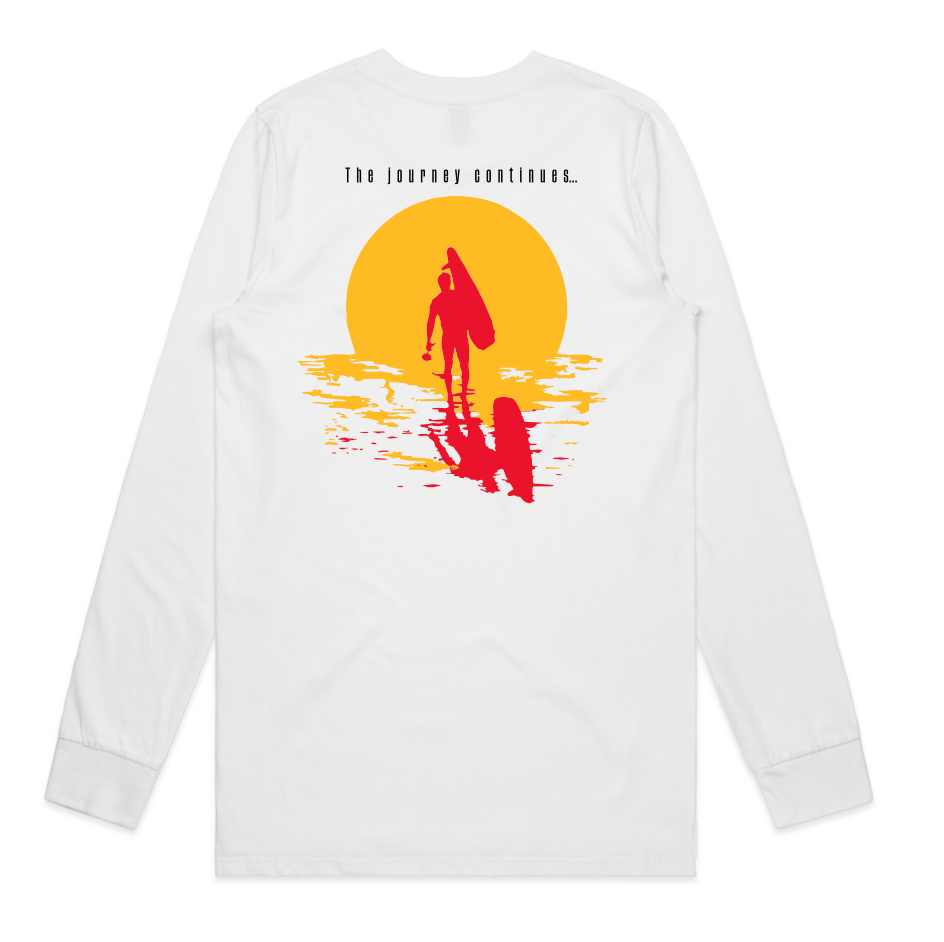 WOMENS LONG SLEEVED CURVED TEE WHITE