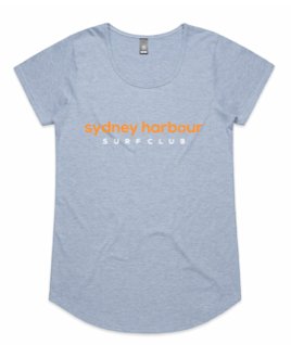 FEMALE MALI TEE - LIGHT BLUE MARLE