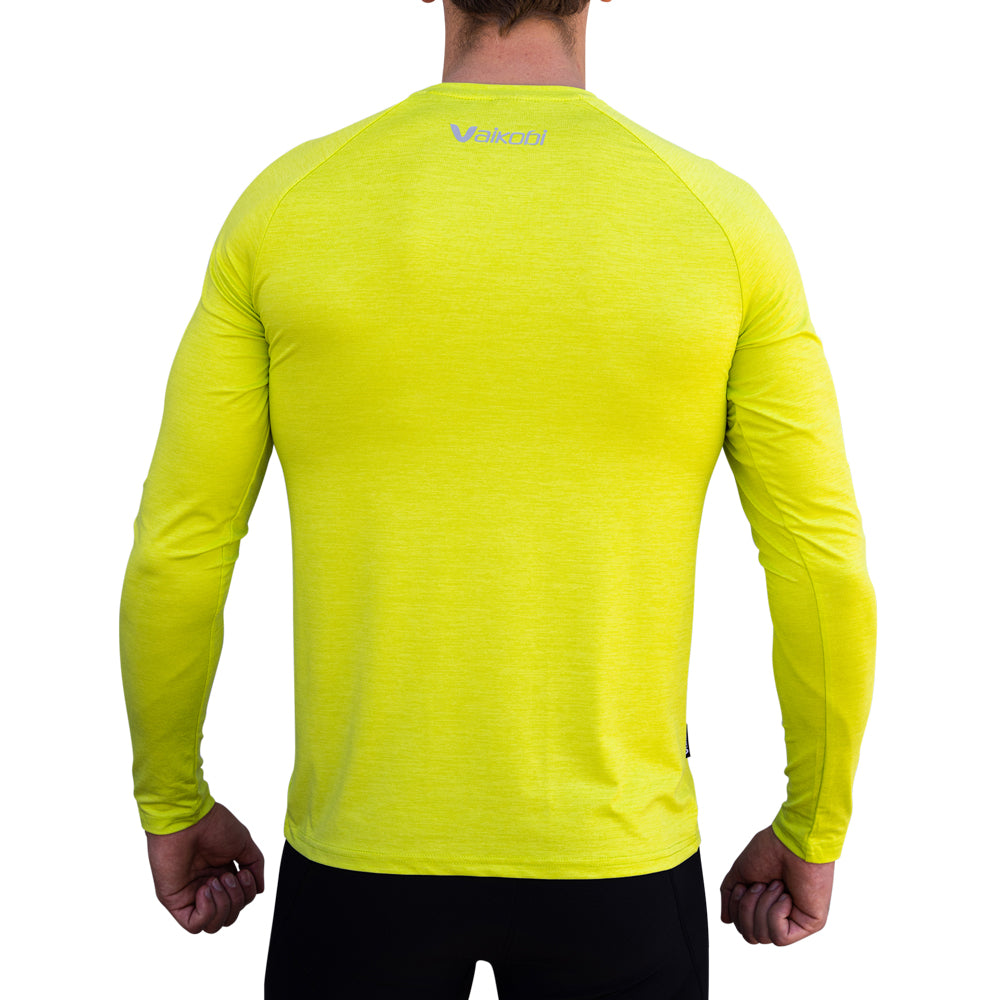 MENS UV PERFORMANCE L/S TECH TEE- LIME