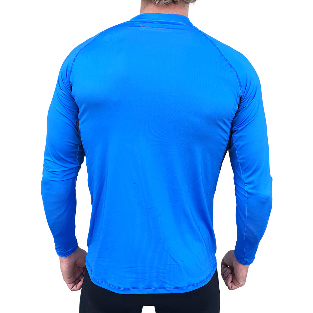 UV LONG SLEEVE RASH TOP - CYAN