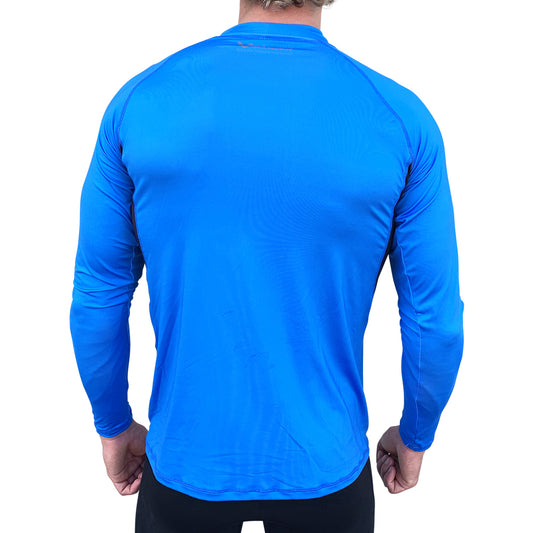 UV LONG SLEEVE RASH TOP - CYAN