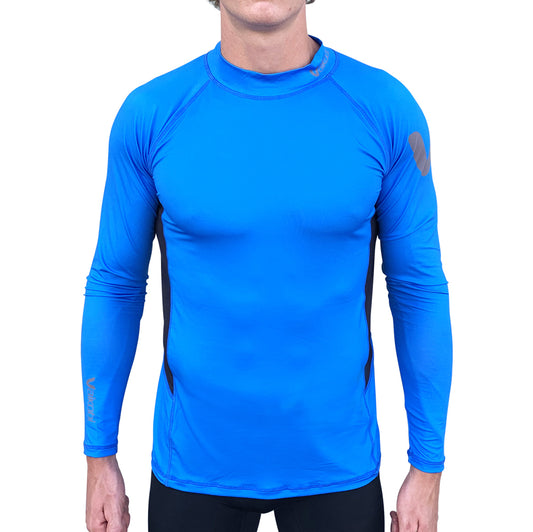UV LONG SLEEVE RASH TOP - CYAN