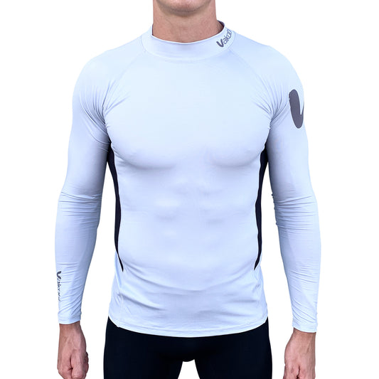 UV LONG SLEEVE RASH TOP - SILVER/BLACK