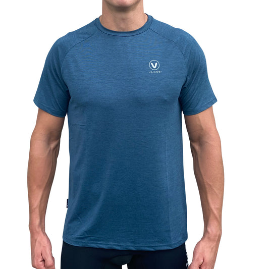 MENS UV PERFORMANCE S/S TECH TEE- OCEAN BLUE
