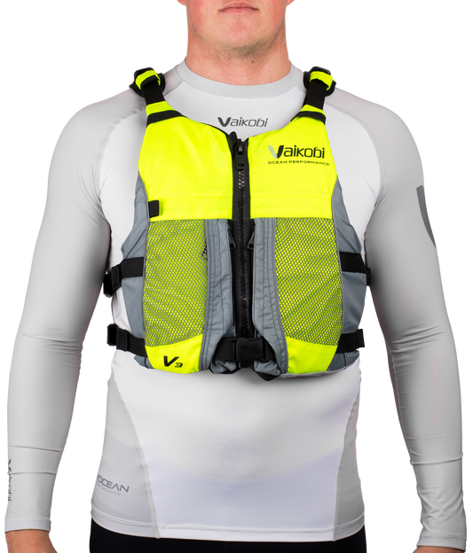 V3 OCEAN RACING PFD LIFE JACKET - YELLOW/GREY