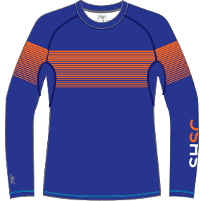 776BC MALE ROYAL BLUE/ORANGE LS