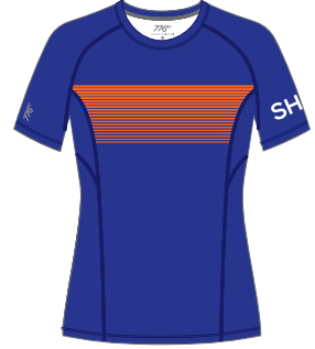 FEMALE ROYAL BLUE/ORANGE S/S