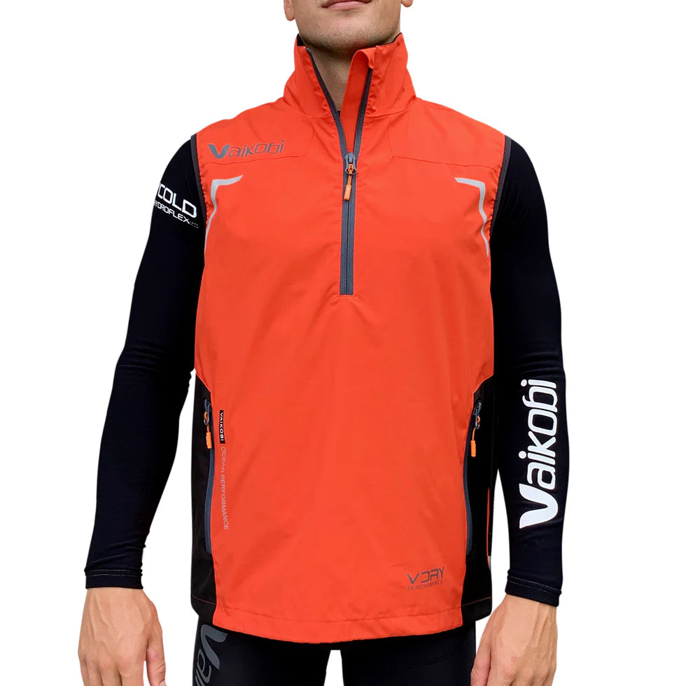 VDRY LIGHTWEIGHT 1/2 ZIP VEST - ORANGE
