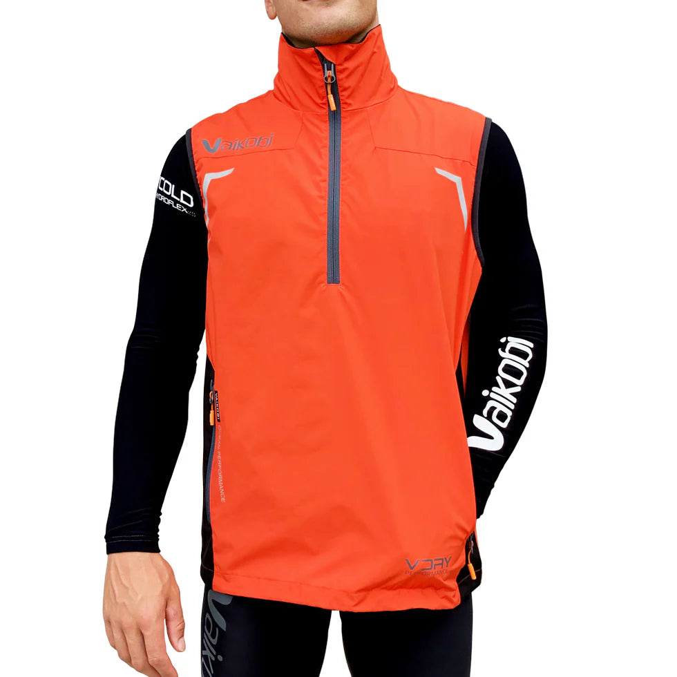 VDRY LIGHTWEIGHT 1/2 ZIP VEST - ORANGE