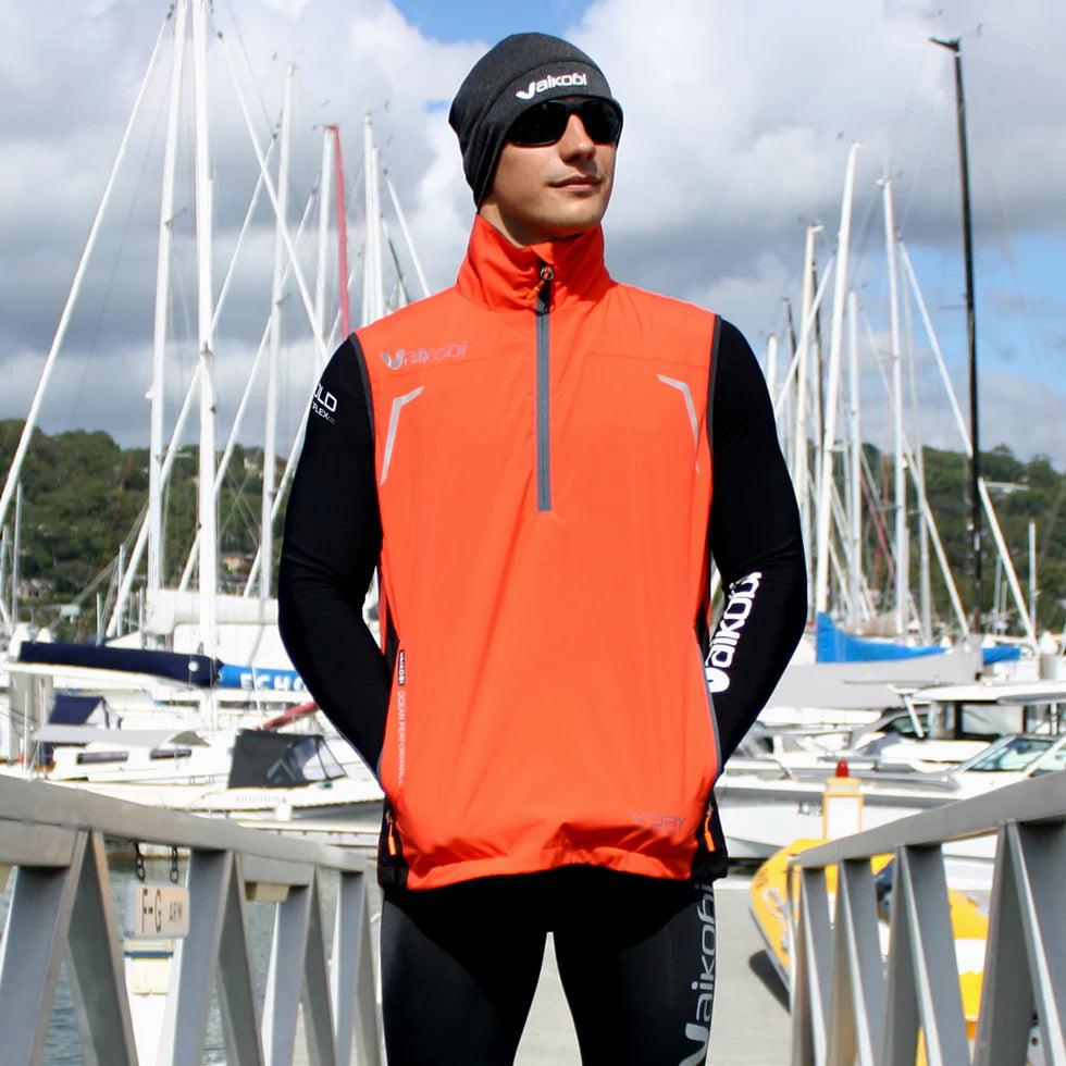 VDRY LIGHTWEIGHT 1/2 ZIP VEST - ORANGE