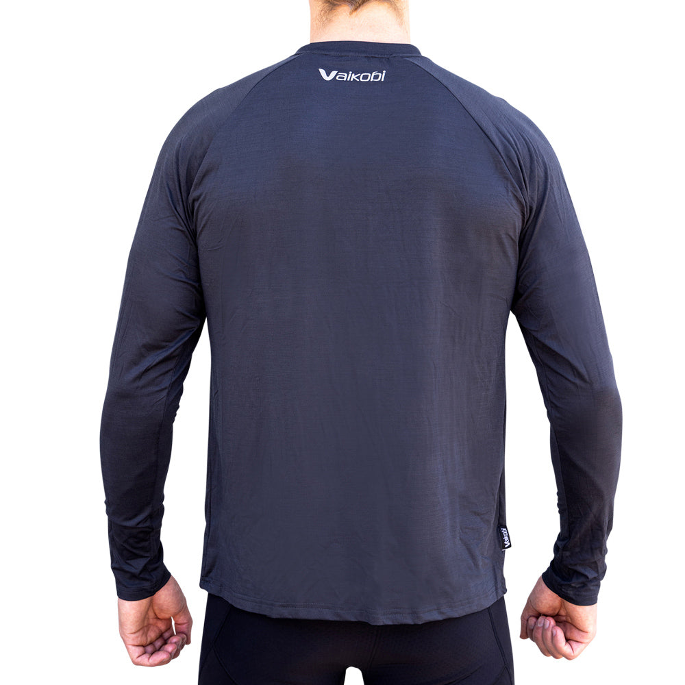 MENS UV PERFORMANCE L/S TECH TEE- OCEAN BLUE