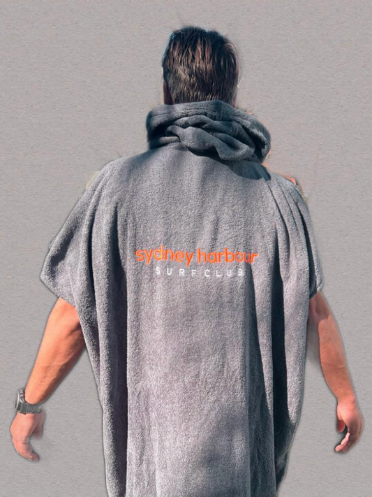 MENS GREY HOODED ROBE